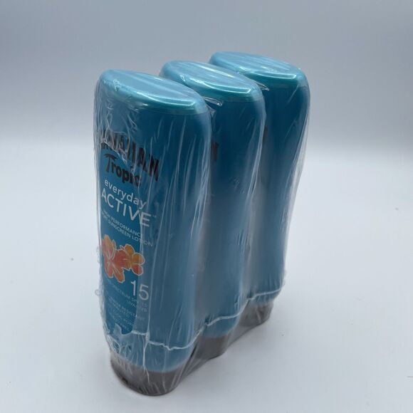 Lot Of 3 Hawaiian Tropic Island Active SPF 30 ultra light Tropical 8oz New READ - Picture 2 of 7
